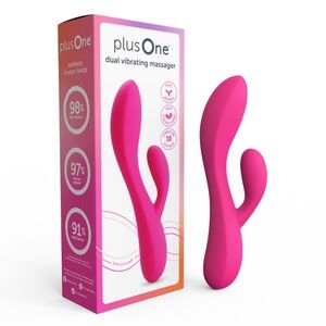 NWT Plus One Pink Dual Vibrating Massager